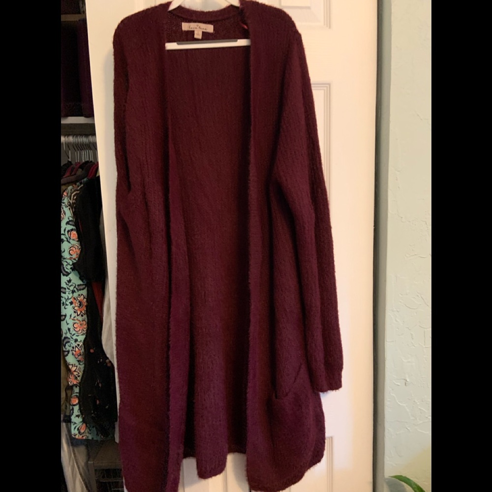 Comfy long sweater jacket.